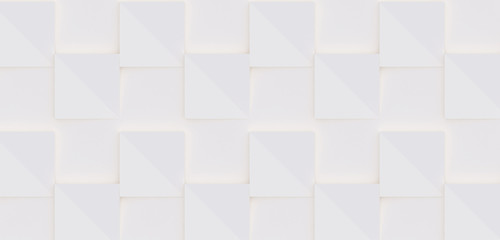 3D pattern made of white and beige geometric shapes, creative background or wallpaper surface made of light and shadow. Futuristic seamless decorative abstract texture design, simple graphic elements