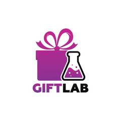 Gift Lab Logo Template Design Vector, Emblem, Design Concept, Creative Symbol, Icon