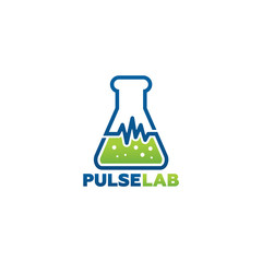 Pulse Lab Logo Template Design Vector, Emblem, Design Concept, Creative Symbol, Icon