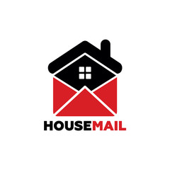 House Mail Logo Template Design Vector, Emblem, Design Concept, Creative Symbol, Icon