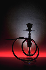 hookah shisha red light background