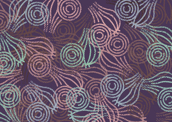 abstract colorful Veggies and fruits illustration background.