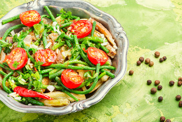 Salad with asparagus beans