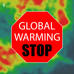 Colored heat map for temperature. Eps10 Vector illustration