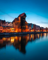 blue hour in gdansk