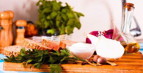 Sliced useful bread with seeds