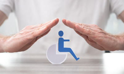 Concept of disability insurance - obrazy, fototapety, plakaty