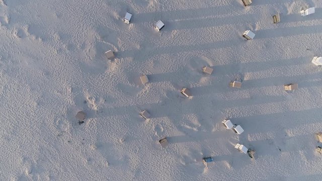 Beach Lounge Chairs Overhead in Prerow Germany