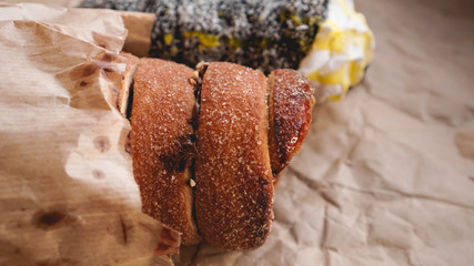 Trdelnik - traditional Czech hot sweet pastry sold in the streets of Prague