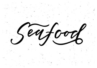 Seafood hand drawn lettering