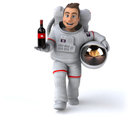 Fun astronaut - 3D Illustration