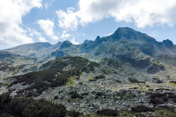 Landscape from trail for Scary Lake, Rila Mountain, Bulgaria