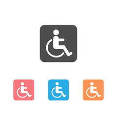 Wheelchair icon set Parking concept for the disabled Simple illustration design Cart icon from the medicine collection Web design Vector