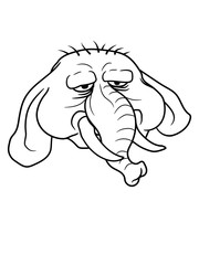 lustig kopf gesicht elefant dick fett groß diät schwer riesig dickhäuter comic cartoon cool clipart übergewicht