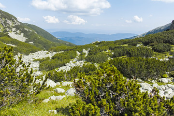 Landscape from trail for Scary Lake, Rila Mountain, Bulgaria