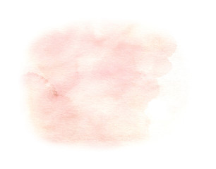Hand painted watercolor pink texture. Hand drawn illustration isolated on white background.