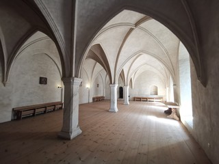 Fototapeta na wymiar One of inside halls in Turku Castle