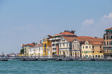 Fototapeta na wymiar Beautiful view of the city from the water Venice, Italy