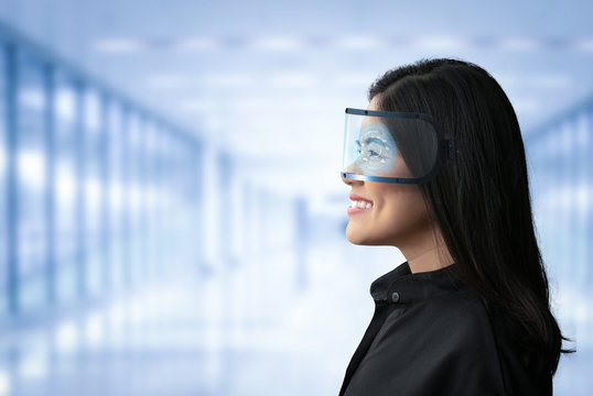 Fototapeta Woman enjoy goggle