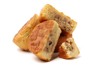 Mid-Autumn Festival moon cake on white background