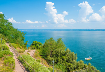 Capodimonte (Italy) - A little old town on Bolsena lake with fortress and suggestive beach and...