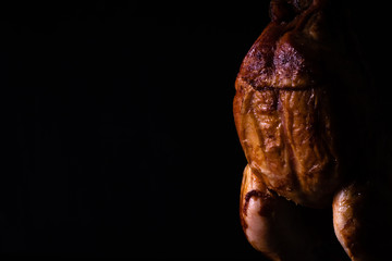 chicken flip and vegetables on white background