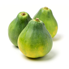 Papaya fruit isolated on a white background