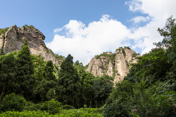 Fototapeta na wymiar Landscape of the Lingfeng Area of Mount Yandang in Yueqing, Zhejiang, China.