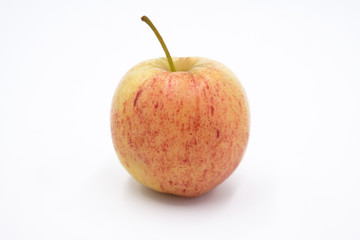 close up red apple isolated on white background