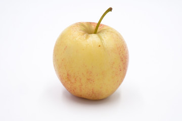 close up red apple isolated on white background