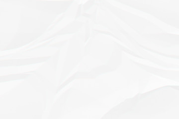 crumpled white paper background close up