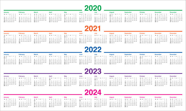 Kalender 2021 - 2024 / Year 2020 2021 2022 2023 2024 2025 Calendar