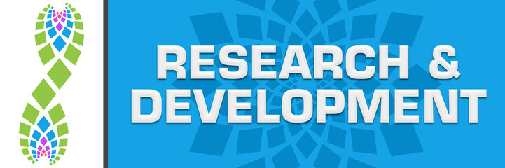 Research And Development Blue Circular Green Element Horizontal 