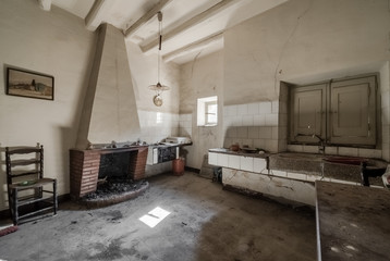 interior of an old kitchen