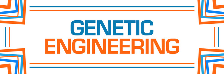 Genetic Engineering Blue Orange Random Borders Horizontal 