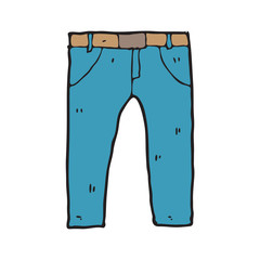 digitally drawn illustration trousers design. hand drawing style