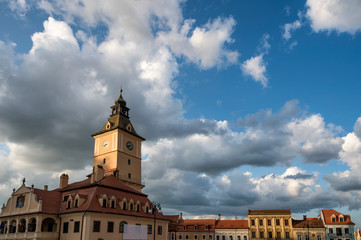 Fototapeta premium View of the History Museum and City Hall of Brasov (Romania).