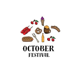 october festival logo concept cultur vector