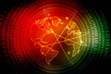 2d illustration world map abstract background