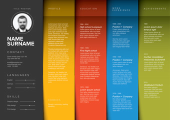 Minimalist resume cv template