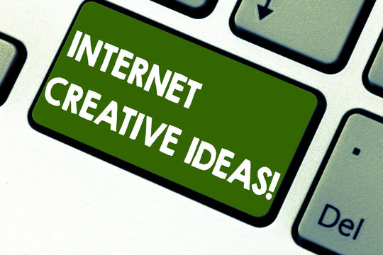 Word writing text Internet Creative Ideas. Business concept for ability to make new things or think of new ideas Keyboard key Intention to create computer message pressing keypad idea