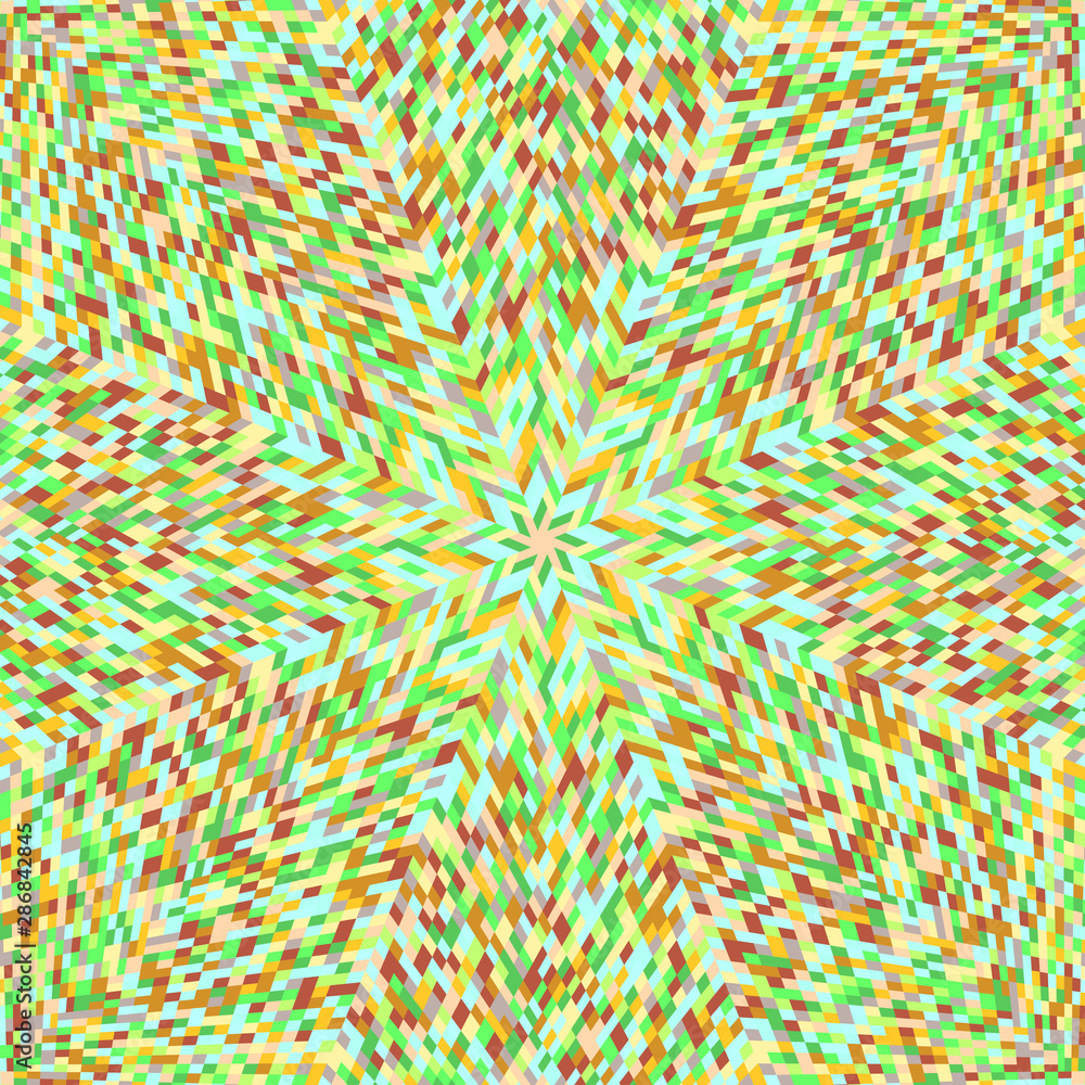 Poster tiled pattern background design - psychedelic hypnotic circular vector graphic from geometrical shap