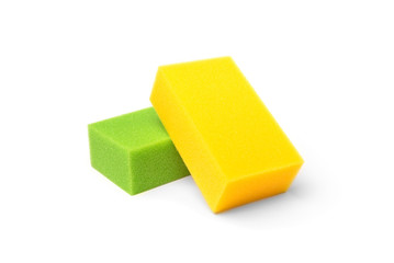 Shower sponge isolated on white background.