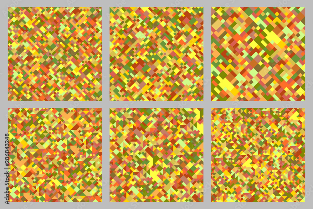 Poster diagonal geometrical pattern background design set - abstract vector graphic