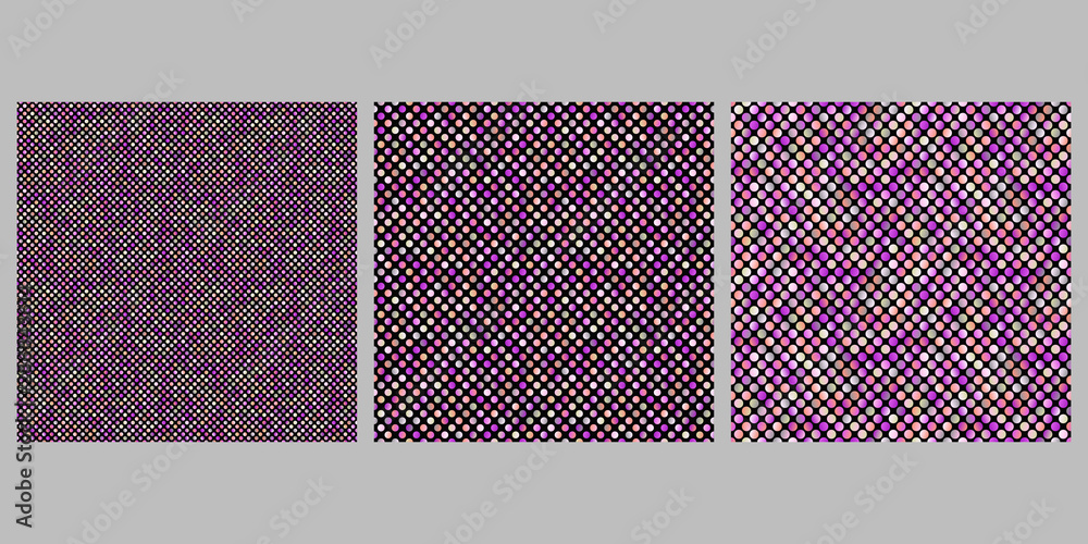 Poster seamless gradient circle pattern background collection - abstract vector graphic with circles