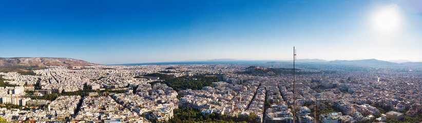 Panorama of Athens in Greece