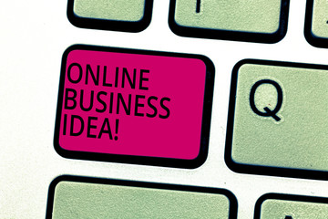 Handwriting text Online Business Idea. Concept meaning Online concept that can be used for...