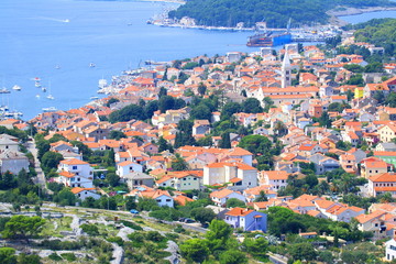 Fototapeta na wymiar Mali Losinj, panoramic view, Adriatic sea, Croatia