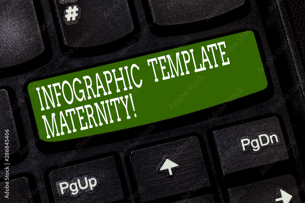 Fototapete conceptual hand writing showing infographic template maternity. business photo text motherhood eleme