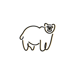 Bear vector design concepts with unique line shapes